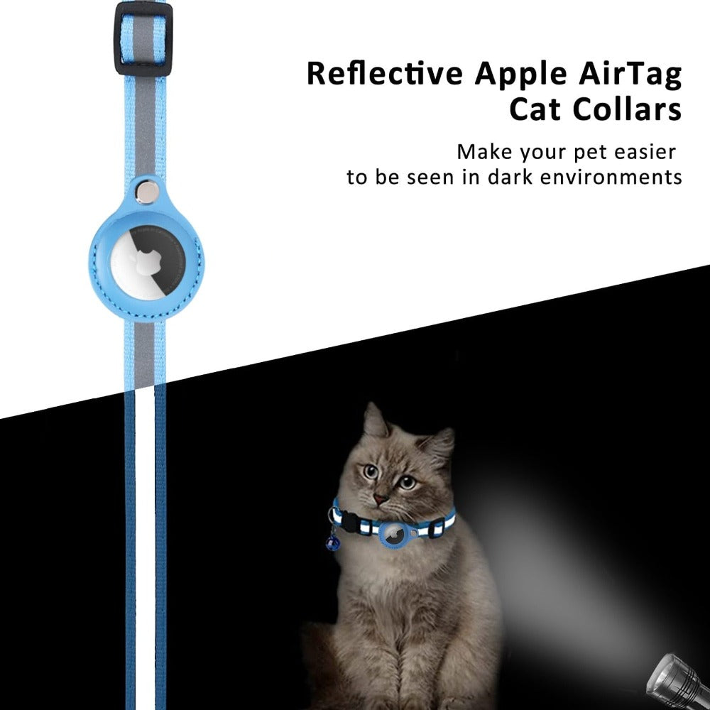 Reflective Apple AirTag Premium Safety Collar for Cats & Dogs