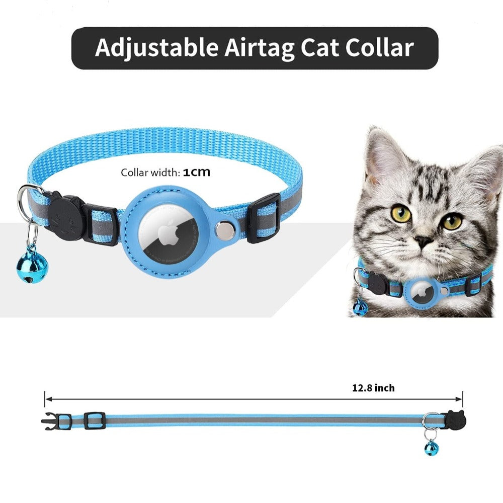 Reflective Apple AirTag Premium Safety Collar for Cats & Dogs