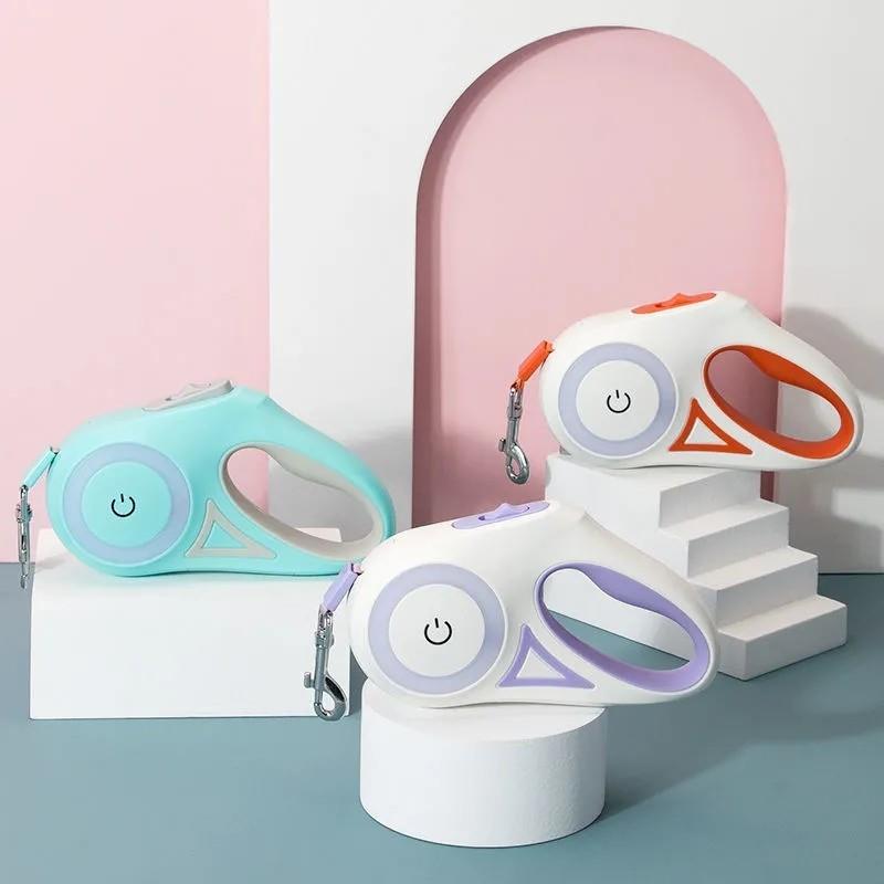 Automatic Retractable LED Pet Leash , Lighting Leash