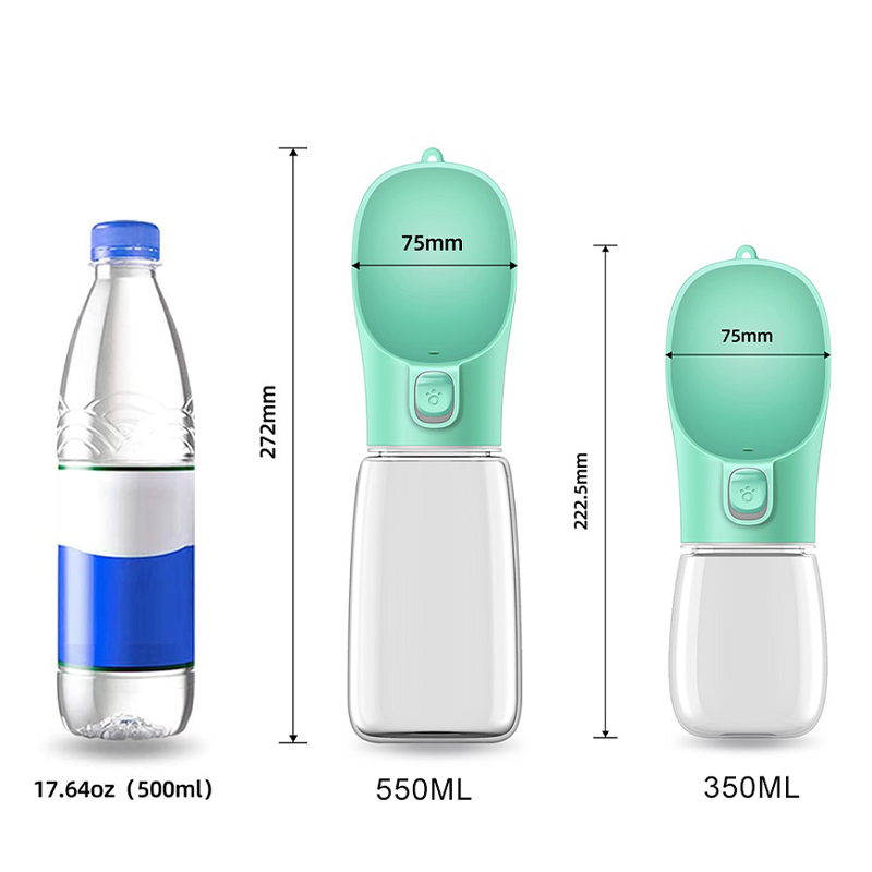 2-in-1 Portable Dog Water Bottle & Food Dispenser | Travel Pet Feeder