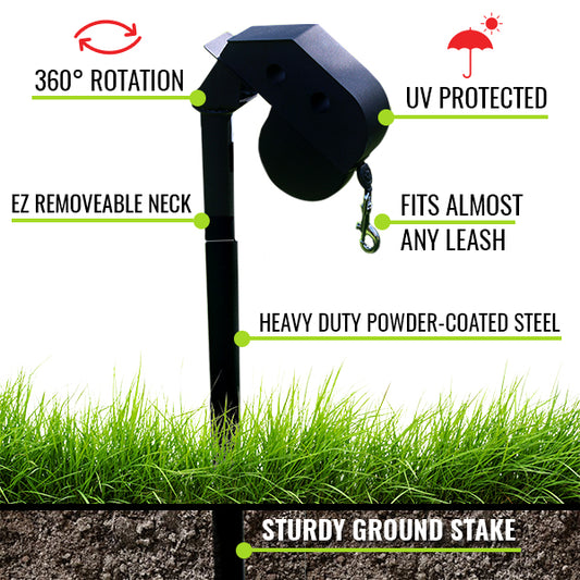 360° Rotating Heavy Duty Pet Stake | Secure Ground Anchor for All Pets